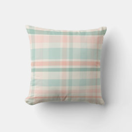 Zachte Pastel Plaid één Kussen