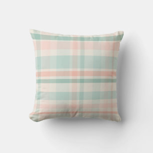 Zachte Pastel Plaid één Kussen