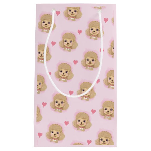 Zachte Pastel Poodle Cadeautas – Valentijn & Meer (Voorkant)