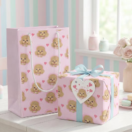 Zachte Pastel Poodle Cadeautas – Valentijn & Meer