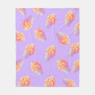 Zachte Pastel Popcorn Lavendel Baby Fleece Deken
