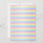 Zachte pastel regenboog baby shower advies spel kaart (Achterkant)