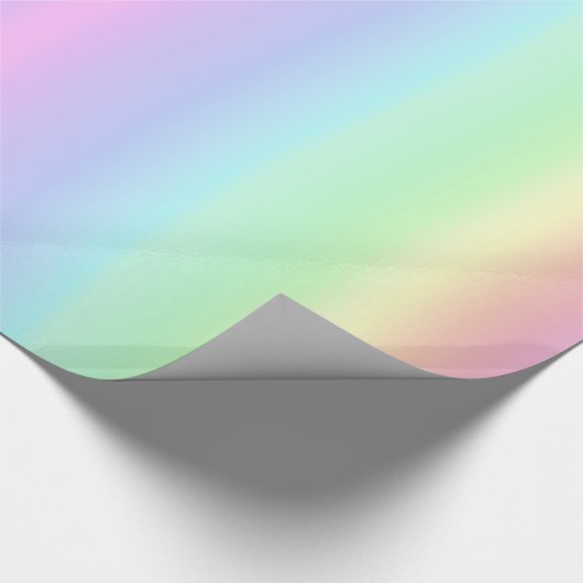 Zachte pastel regenboog esthetische gradiënt cadeaupapier (Hoek)