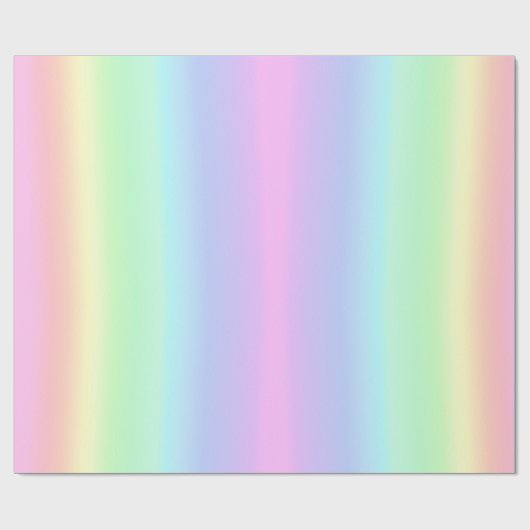 Zachte pastel regenboog esthetische gradiënt cadeaupapier (Vlak)