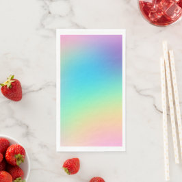 Zachte Pastel Regenboog Gradiënt Papier Gast Handd Servet
