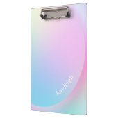 Zachte Pastel Regenboog Gradiënt Vorm Klembord (Links)