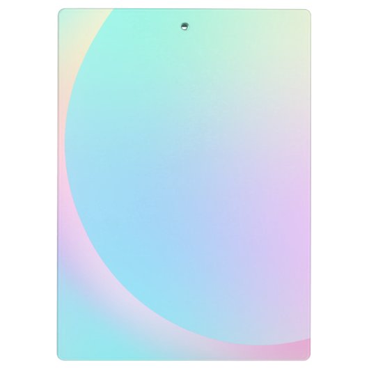 Zachte Pastel Regenboog Gradiënt Vorm Klembord (Achterkant)