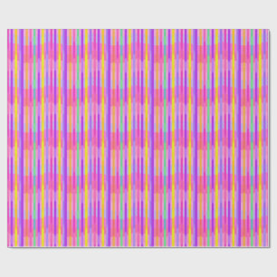 Zachte Pastel Regenboog Strepen Cadeaupapier