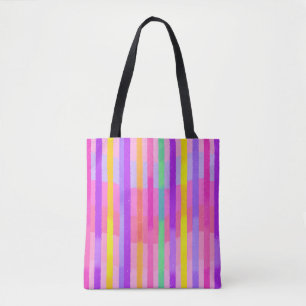 Zachte Pastel Regenboog Strepen Tote Bag