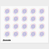 Zachte pastel regenboog trendy moderne zakelijke l ronde sticker (Vel)