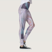 Zachte Pastel Roos Bloei Leggings (Rechts)