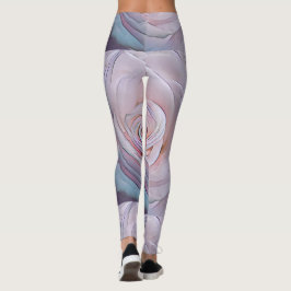 Zachte Pastel Roos Bloei Leggings