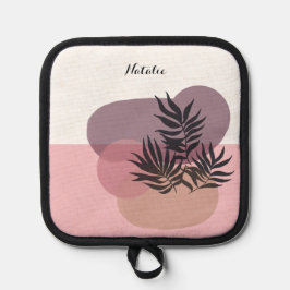 Zachte Pastel Roze Abstract Tropisch Pannenlap