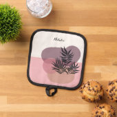 Zachte Pastel Roze Abstract Tropisch  Pannenlap (Top down)