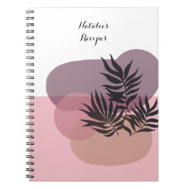 Zachte Pastel Roze Abstracte Tropische Notitieboek
