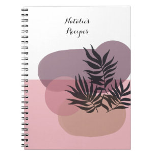 Zachte Pastel Roze Abstracte Tropische Notitieboek