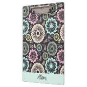 Zachte pastel roze blauwgroen bloem  Bloemnaam Klembord (Links)