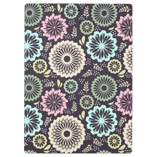 Zachte pastel roze blauwgroen bloem  Bloemnaam Klembord (Achterkant)