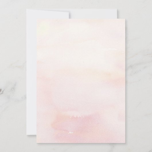 Zachte pastel roze bloemen dromerige verlovingsfee kaart (Achterkant)