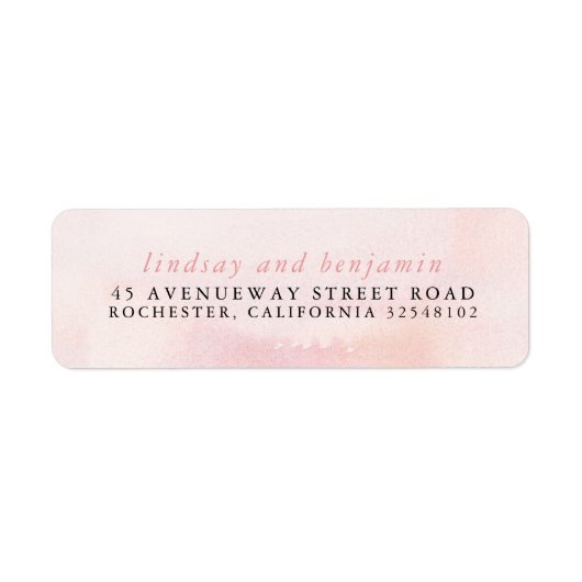 Zachte Pastel Roze Blos Shades Etiket (Voorkant)