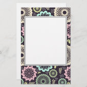 Zachte pastel roze en blauwgroen bloem  BotanicaL Briefpapier (Voorkant / Achterkant)