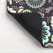 Zachte pastel roze en blauwgroen bloem  BotanicaL Muismat (Hoek)