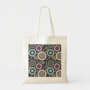 Zachte pastel roze en blauwgroen bloem BotanicaL Tote Bag