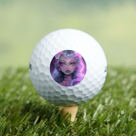 Zachte Pastel Roze Fairy Golfballen (Insitu Shirt)