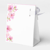 Zachte Pastel Roze Kersenbloesem Sakura Verjaardag Bedankdoosjes (Achterkant)