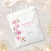 Zachte Pastel Roze Kersenbloesem Sakura Verjaardag Bedankzakje (Geknipt)