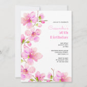 Zachte Pastel Roze Kersenbloesem Sakura Verjaardag Kaart (Voorkant)