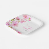 Zachte Pastel Roze Kersenbloesem Sakura Verjaardag Papieren Bordje (Gebogen)