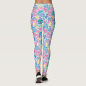 Zachte Pastel Roze Liefde Leggings (Achterkant)