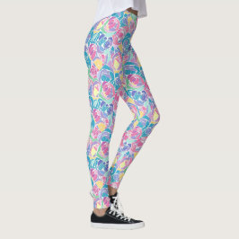 Zachte Pastel Roze Liefde Leggings