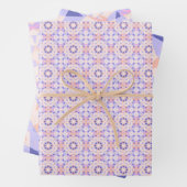 Zachte Pastel Roze Paarse Magische Ster Verjaarda Inpakpapier Vel (In situ)