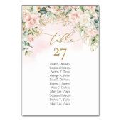 Zachte pastel roze rozen goud en groen bruiloft kaart (Voorkant)