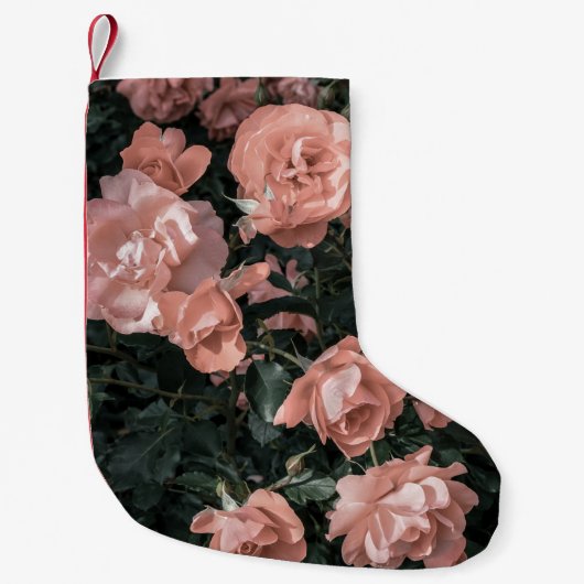 Zachte pastel roze rozentuin kleine kerstsok (Voorkant)
