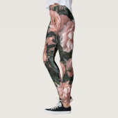 Zachte pastel roze rozentuin leggings (Links)