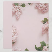 Zachte pastel roze seringen scrapbookpapier