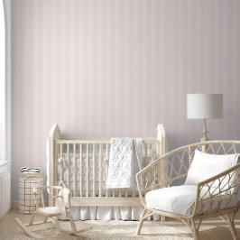 Zachte pastel roze strepen schattige babykamer behang