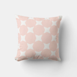 Zachte Pastel Roze & Witte Ster Patroon Ontwerp Kussen