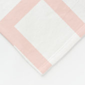 Zachte Pastel Roze & Witte Weef Ontwerp Fleece Deken (Hoek)