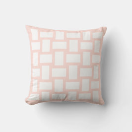 Zachte Pastel Roze & Witte Weefsel Ontwerp Kussen