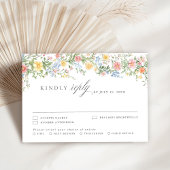 Zachte Pastel Sierlijke Lente Tuin Bloemige Bruilo RSVP Kaartje