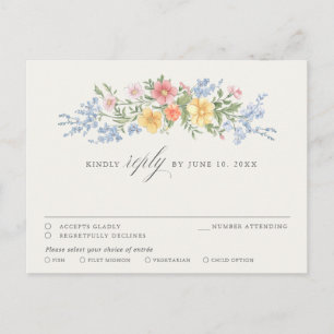 Zachte Pastel Sierlijke Lente Tuin Bloemrijke chic Briefkaart