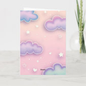 Zachte pastel speelse achtergrond kaart (Achterkant)