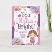 Zachte pastel speelse achtergrond kaart (Voorkant)