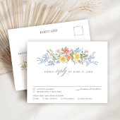 Zachte pastel  Spring Garden Floral chic RSVP Briefkaart