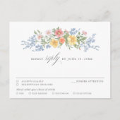 Zachte pastel  Spring Garden Floral chic RSVP Briefkaart (Voorkant)