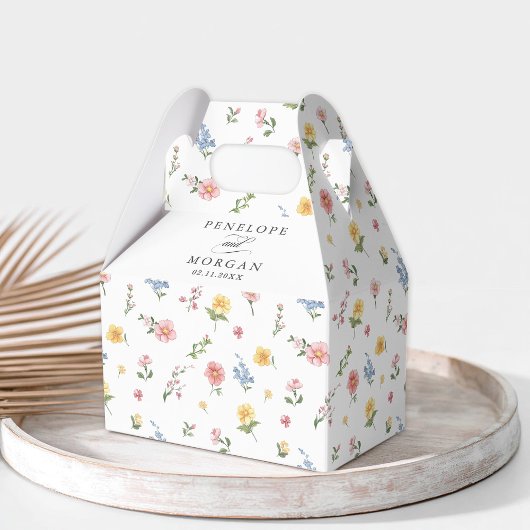 Zachte Pastel  Spring Garden Floral Wedding Bedankdoosjes